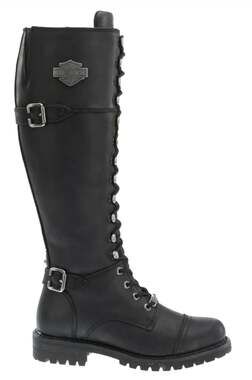 Harley-Davidson Women's Beechwood 15" Motorcycle Boots Black Leather D83856